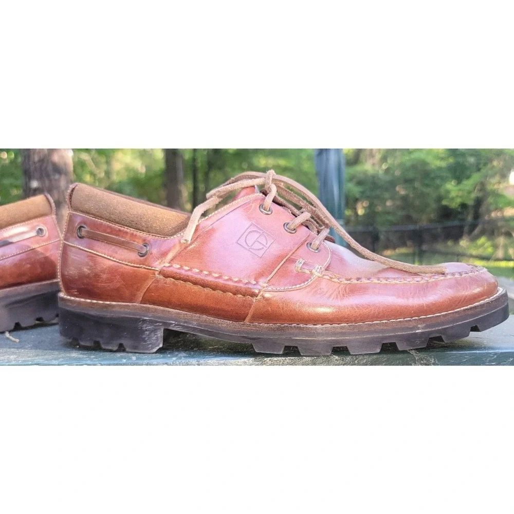Cole Haan Mens Casual Leather Boat Shoe w Rugged Sole Rubber Grip sz 11 Gorpcore
